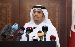 وزير خارجية قطر يبحث مع نظيرة العراقي تطورات الأزمة الخليجية