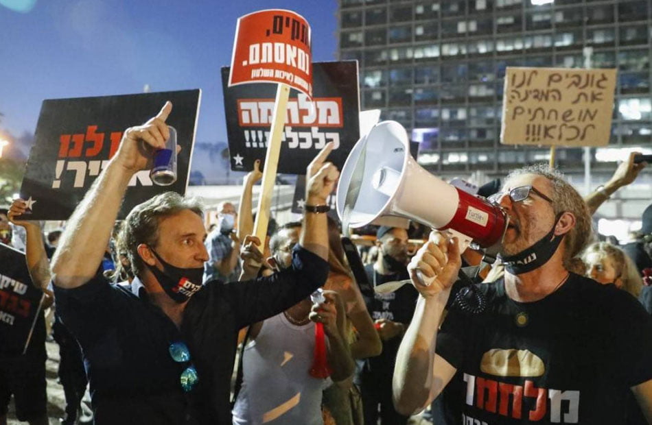 "دعونا نتنفس"..آلاف الإسرائيليين يتظاهرون ضد نتنياهو والإغلاق الاقتصادي مع كورونا