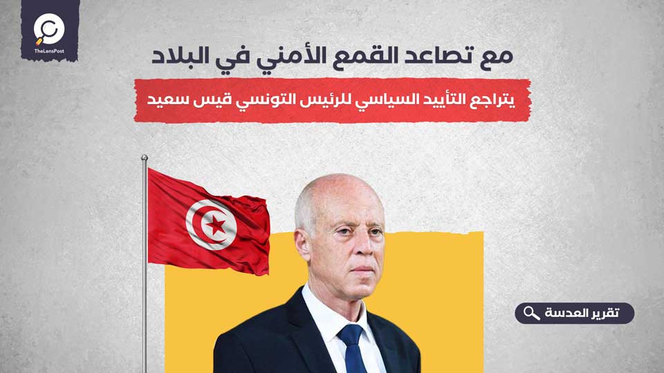 مع تصاعد القمع الأمني في البلاد.. يتراجع التأييد السياسي للرئيس التونسي قيس سعيد