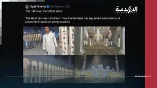 من داخل مسجد الشيخ زايد.. ناشط إسرائيلي يشيد بتجربة الإمارات